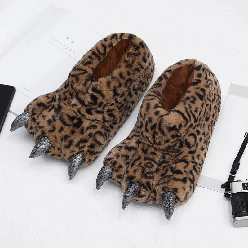 Chaussons Rigolos Léopard pour Femme Marron / 36
