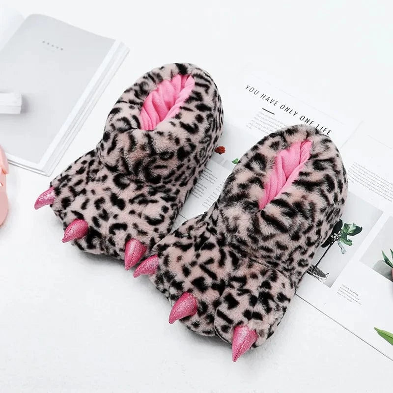 Chaussons Rigolos Léopard pour Femme Rose / 36