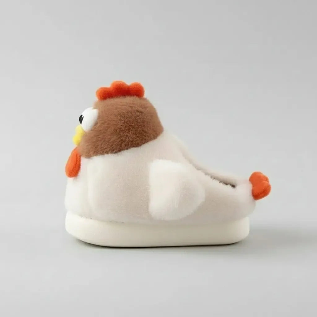 Chaussons Rigolos Poule pour Femme Blanc / 35-36