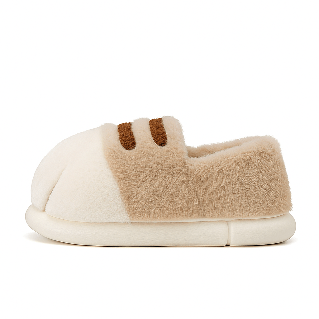 Chaussons Rigolos pour Femme Beige / 34-35