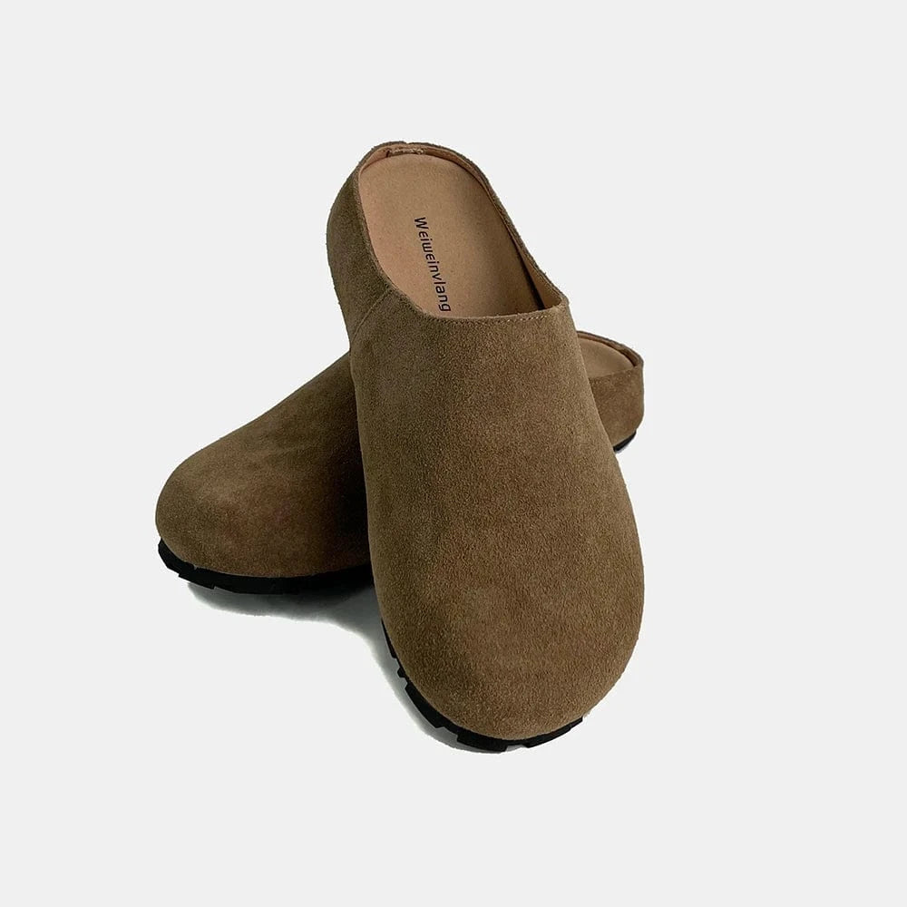 Chaussons Sabots en Cuir pour Femme