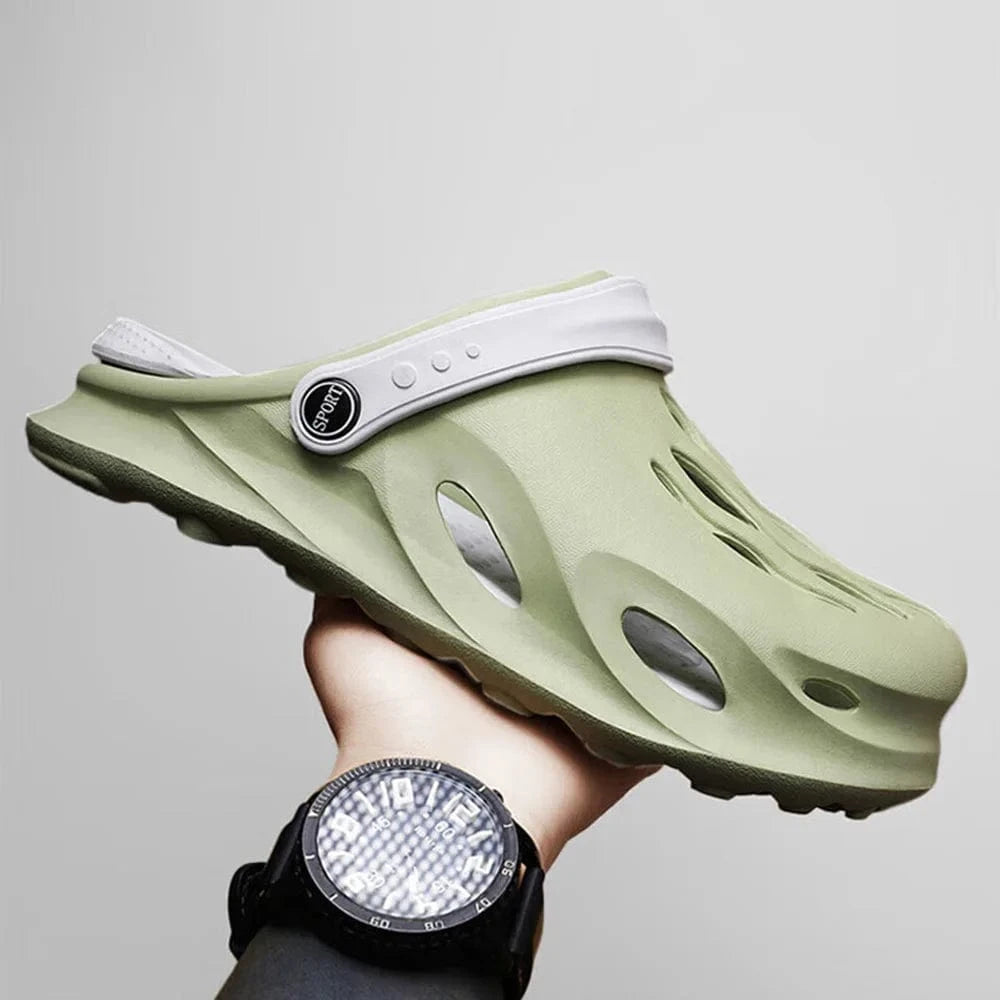 Chaussons Sabots pour Homme Vert olive / 39