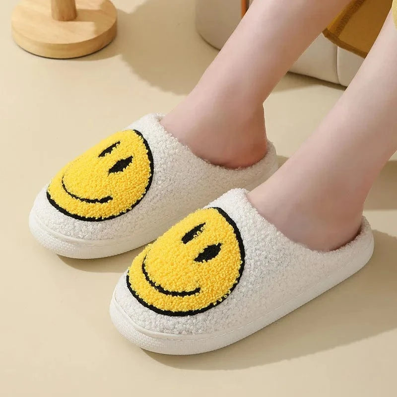 Chaussons Smiley pour Femme Blanc / 35-36