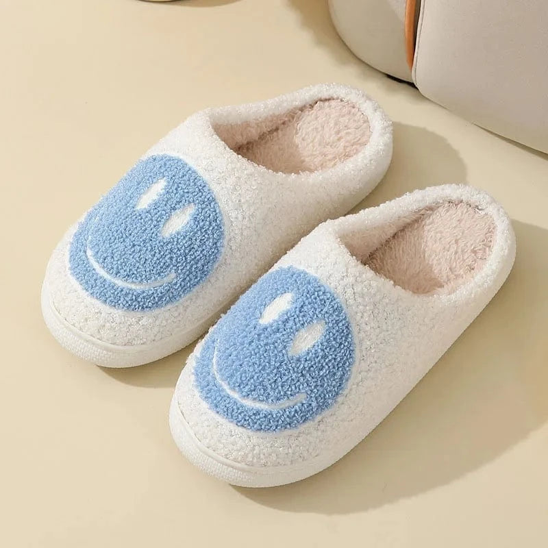 Chaussons Smiley pour Femme Bleu ciel / 35-36