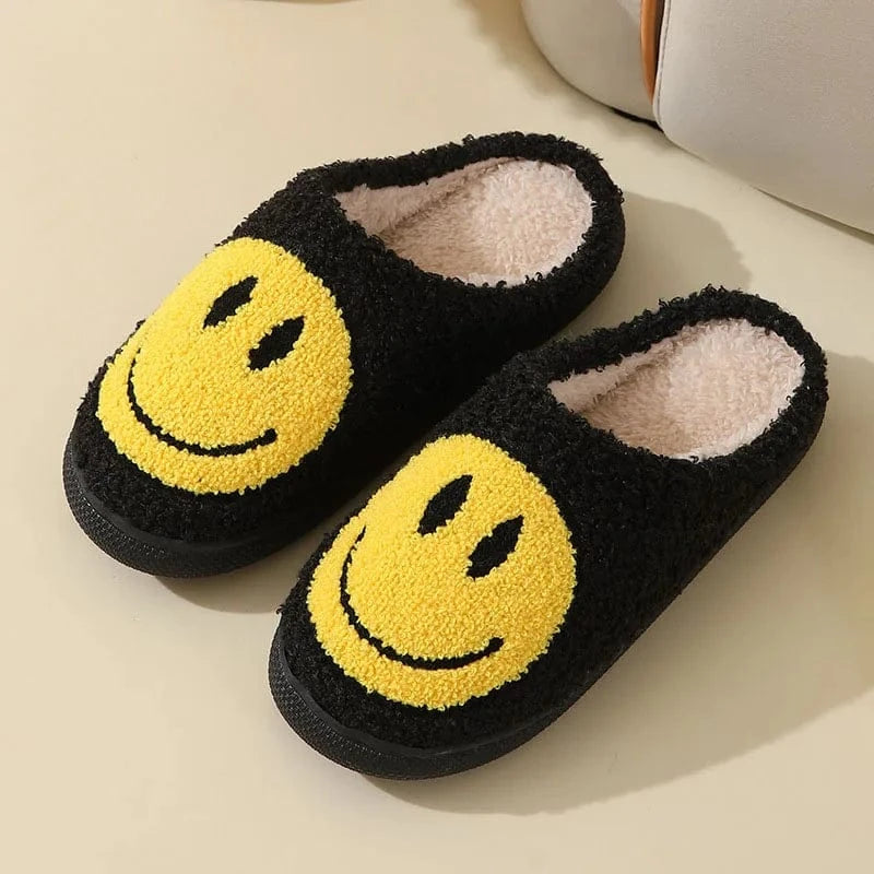 Chaussons Smiley pour Femme Noir / 35-36