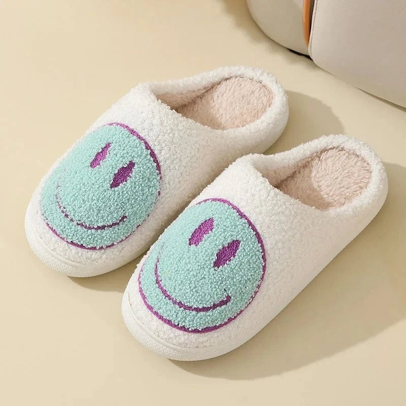 Chaussons Smiley pour Femme Turquoise / 35-36