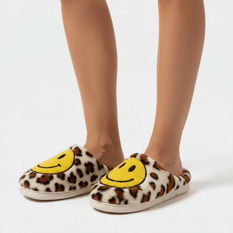 Chaussons Smiley Léopard