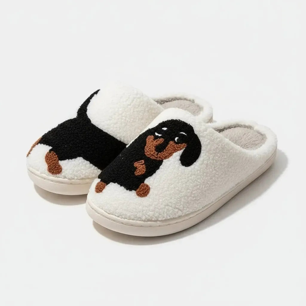 Chaussons Teckel Blanc / 36-37