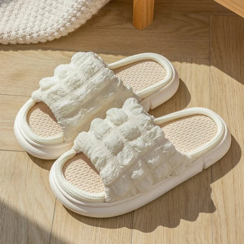 Chaussons d'Été en Toile pour Femme Blanc / 35-36