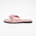 Chaussons tongs en satin pour femme Bochausson vue de face