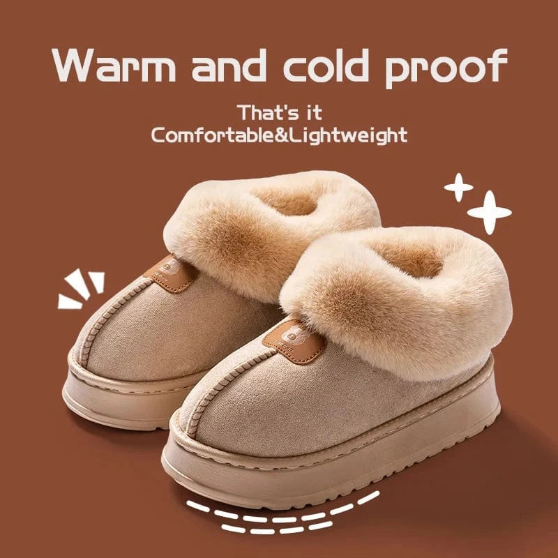 Chaussons Très Chauds Bottines pour Femme Beige / 37-38