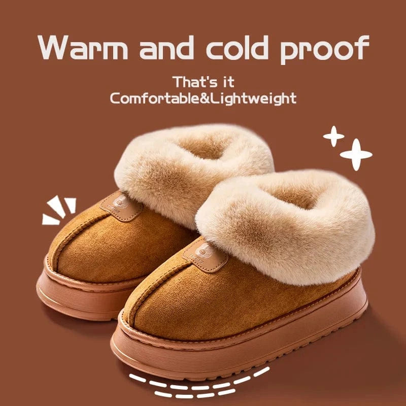Chaussons Très Chauds Bottines pour Femme Camel / 35-36