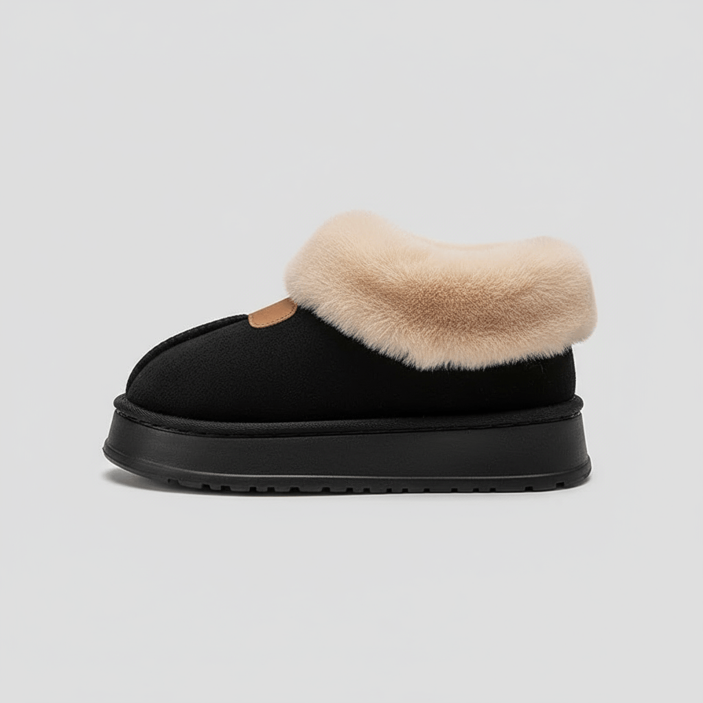 Chaussons Très Chauds Bottines pour Femme Noir / 37-38