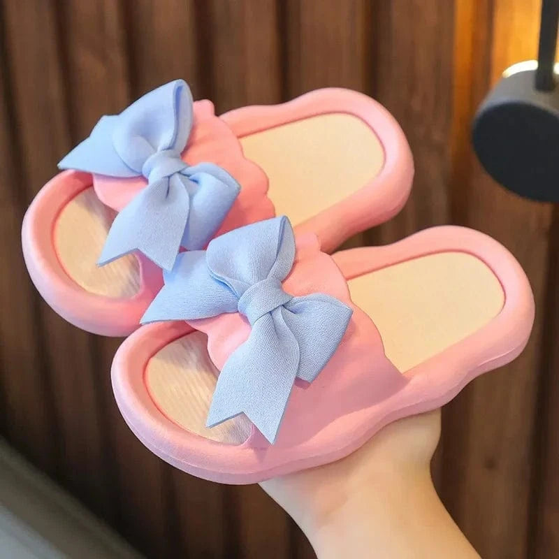 Claquettes pour Enfant Fille à Noeud Rose / 22-23