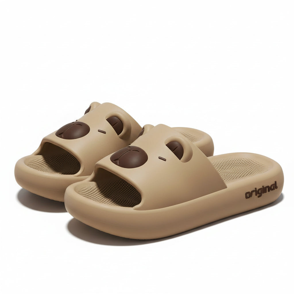 Claquettes Capybara Femme Plage Bochausson vue portee