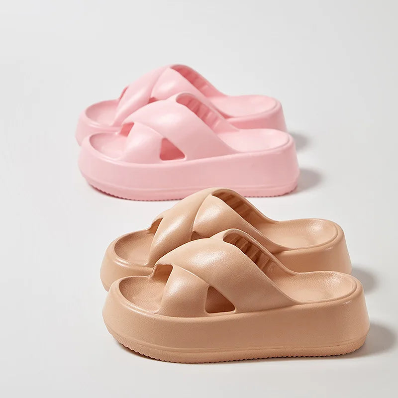 Claquettes Compensées Femme Bochausson vue de face
