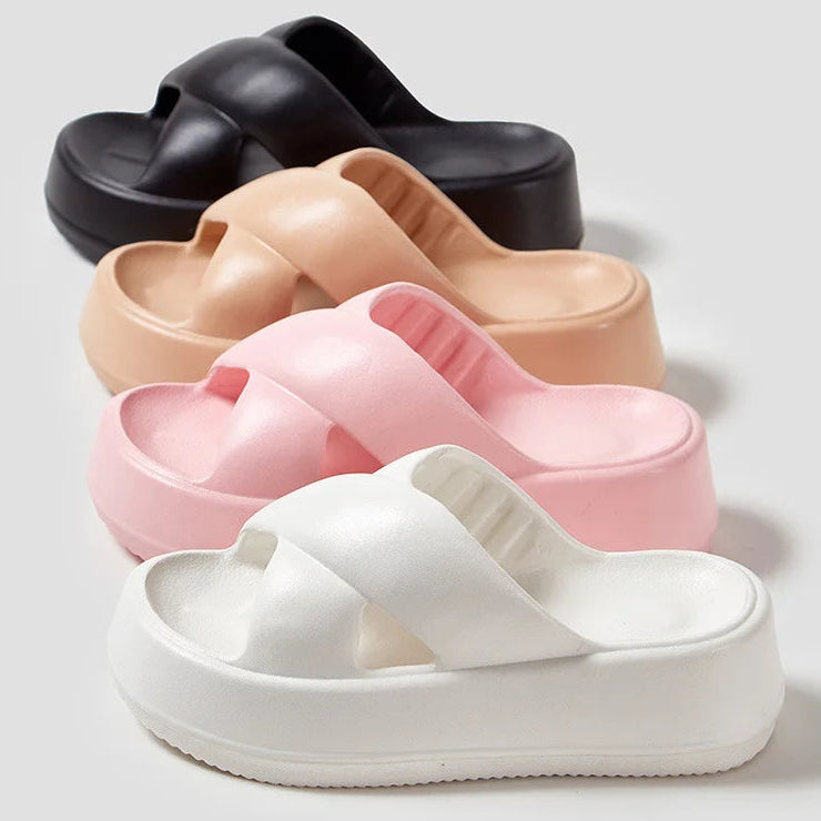 Claquettes Compensées Femme Bochausson vue de profil