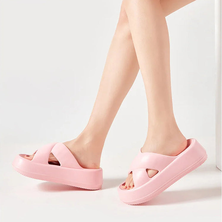 Claquettes Compensées Femme Bochausson vue de profil
