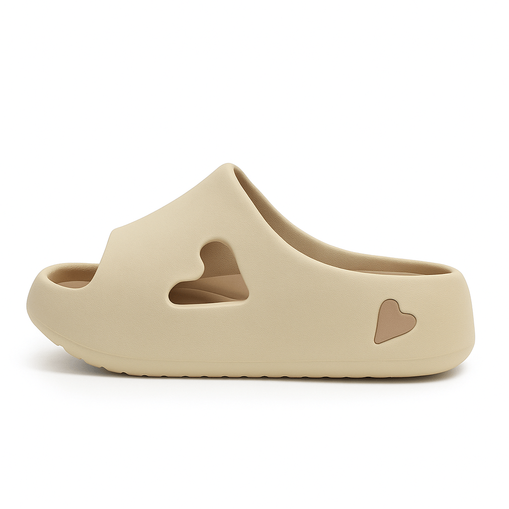 Claquettes Compensées pour Femme Beige / 35-36