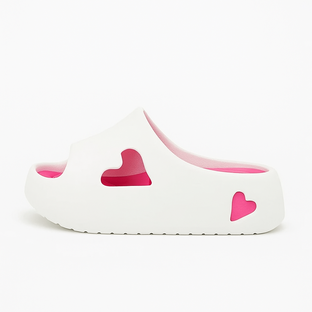 Claquettes Compensées pour Femme Blanc / 35-36