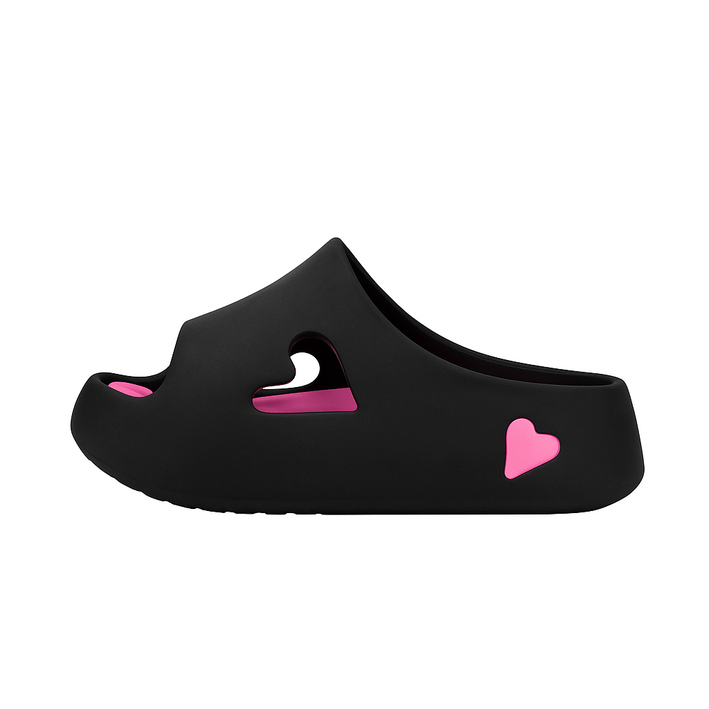 Claquettes Compensées pour Femme Noir / 35-36