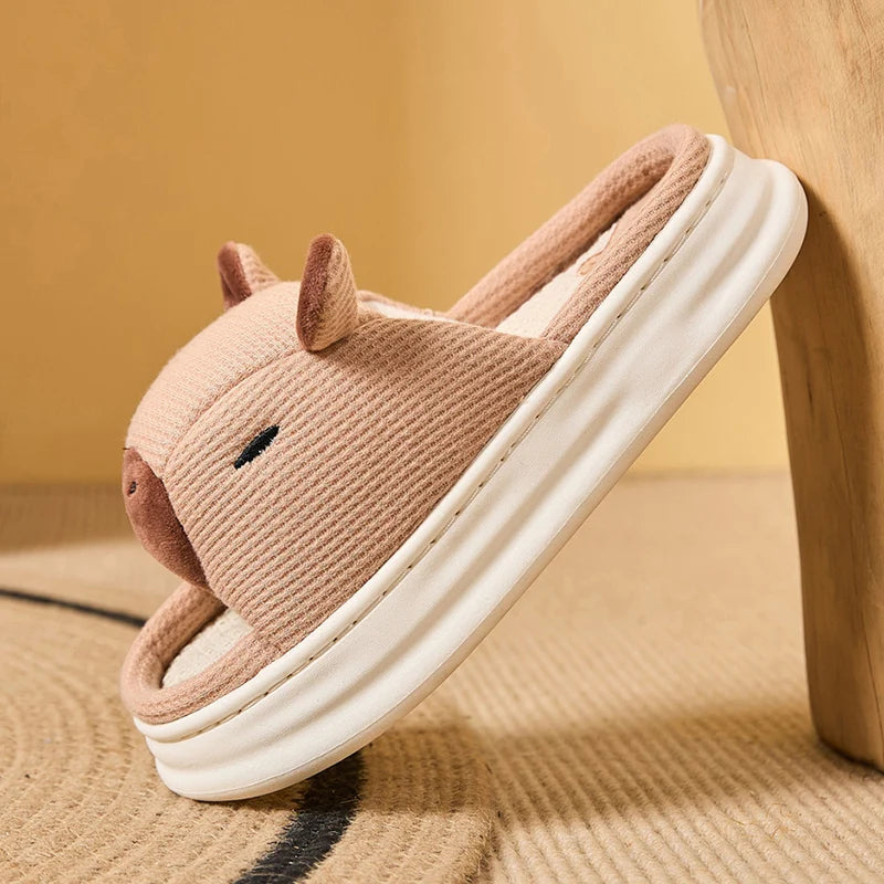 Claquettes Confortables Capybara Femme Bochausson vue de face