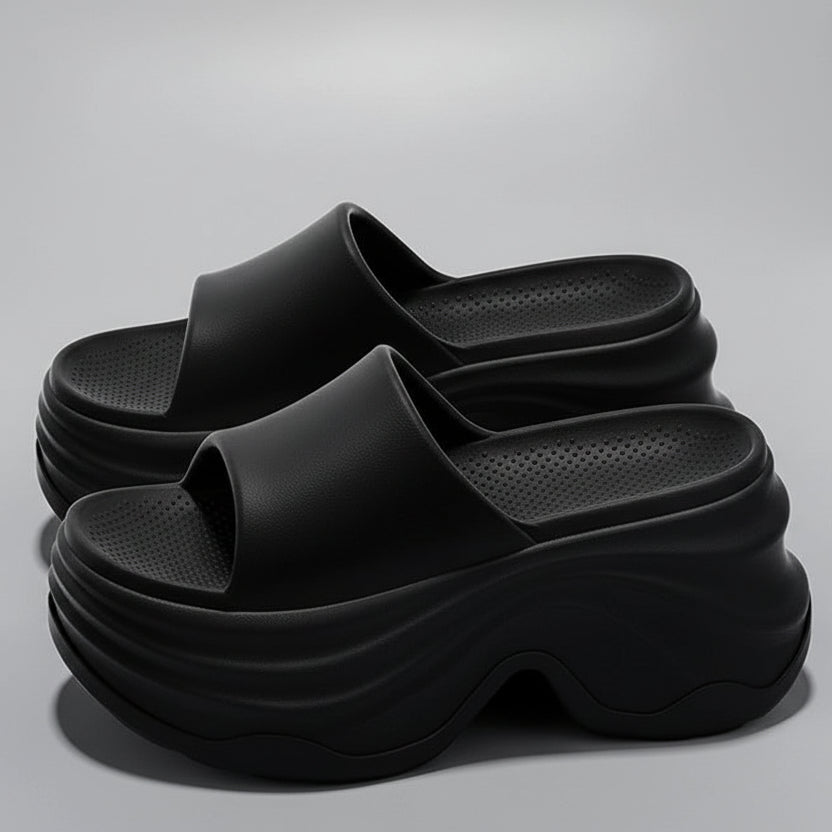 Claquettes Femme Compensées Bochausson vue arriere
