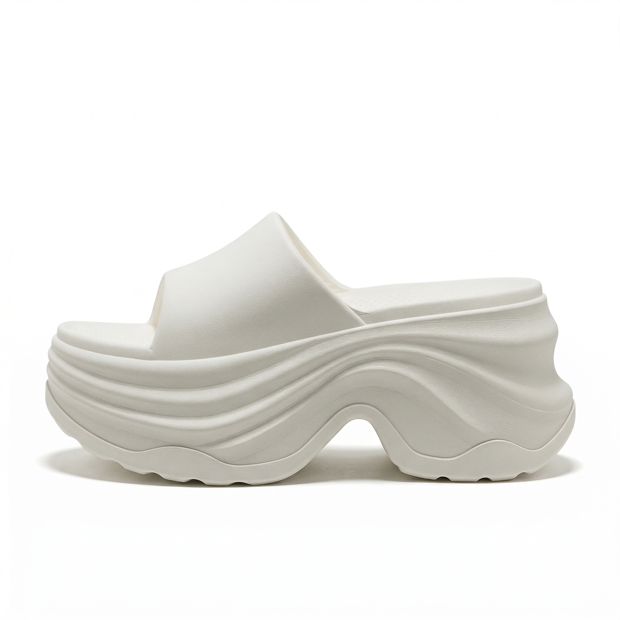 Claquettes Femme Compensées Bochausson vue de cote