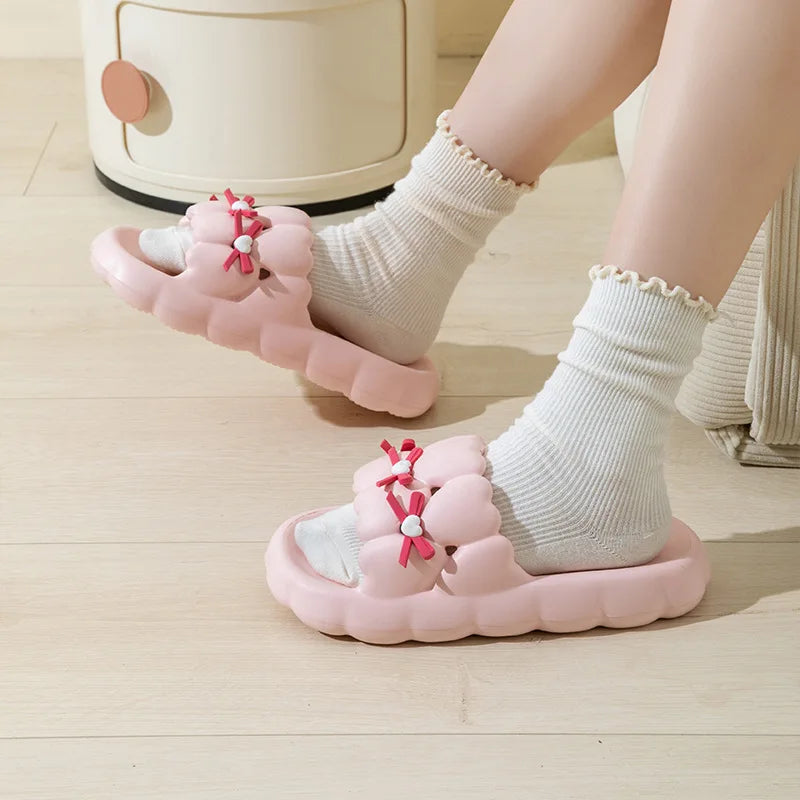 Claquettes Femme Plage Noeud Bochausson vue de dessus
