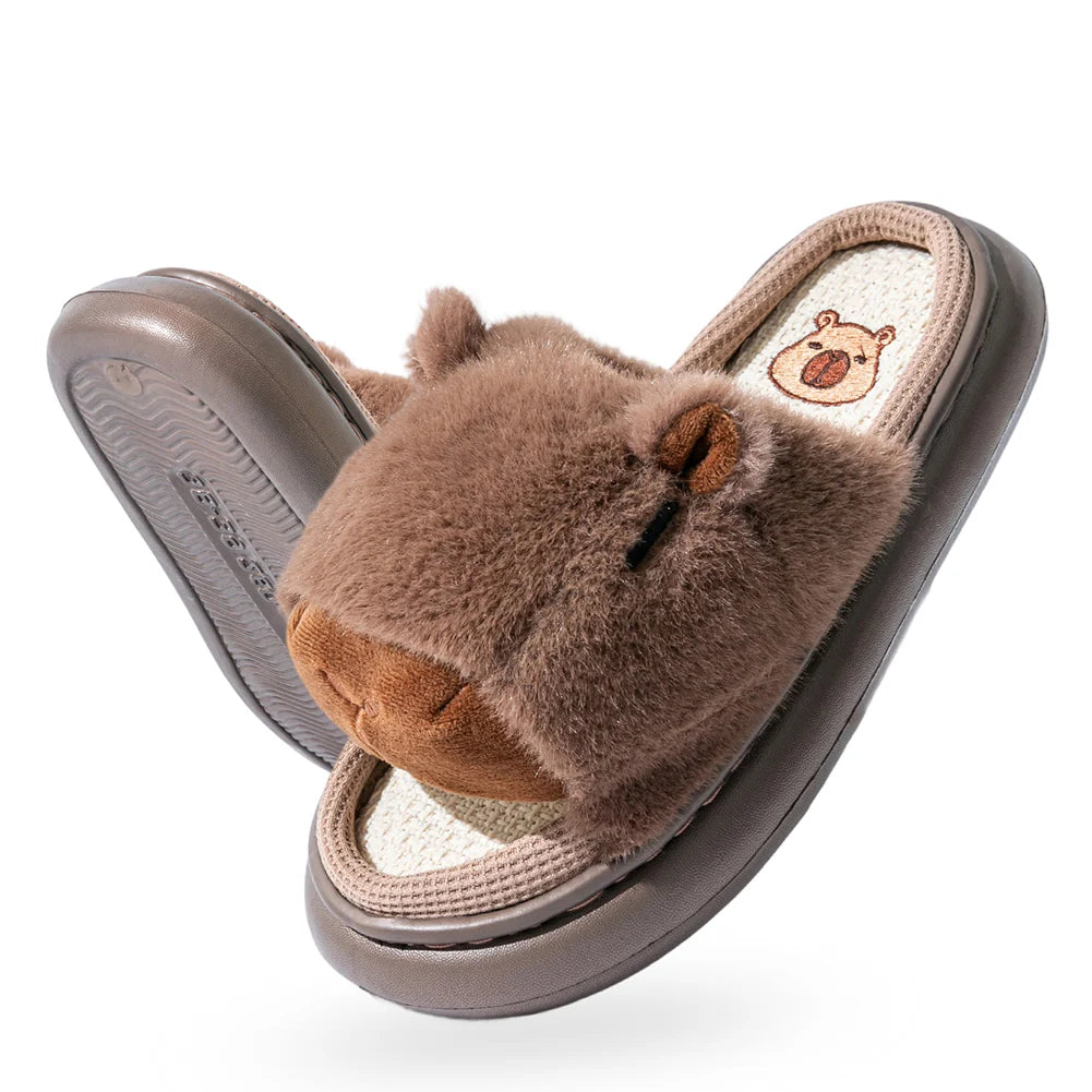 Claquettes Fourrure Capybara Femme Bochausson vue d ensemble