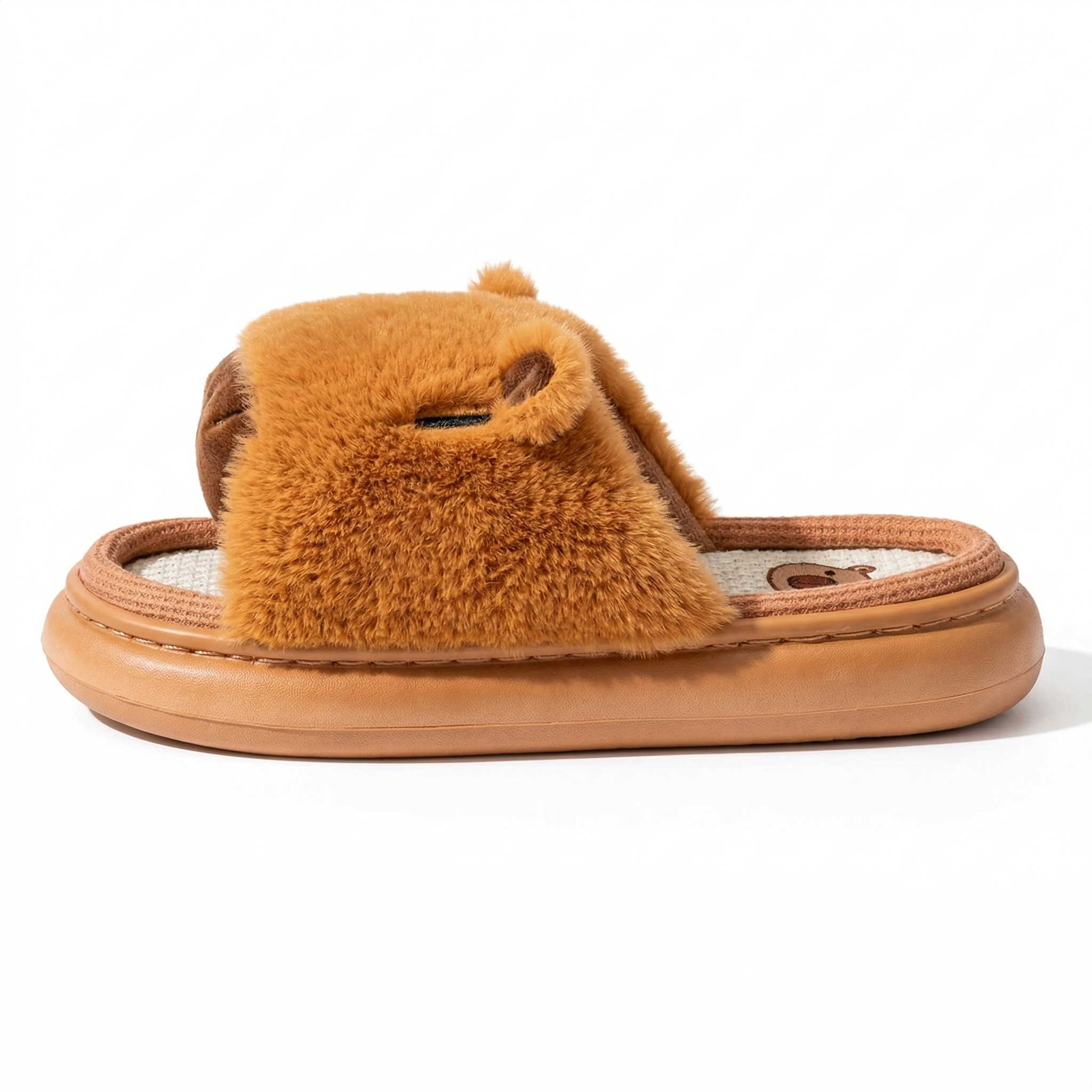 Claquettes Fourrure Capybara Femme Bochausson detail