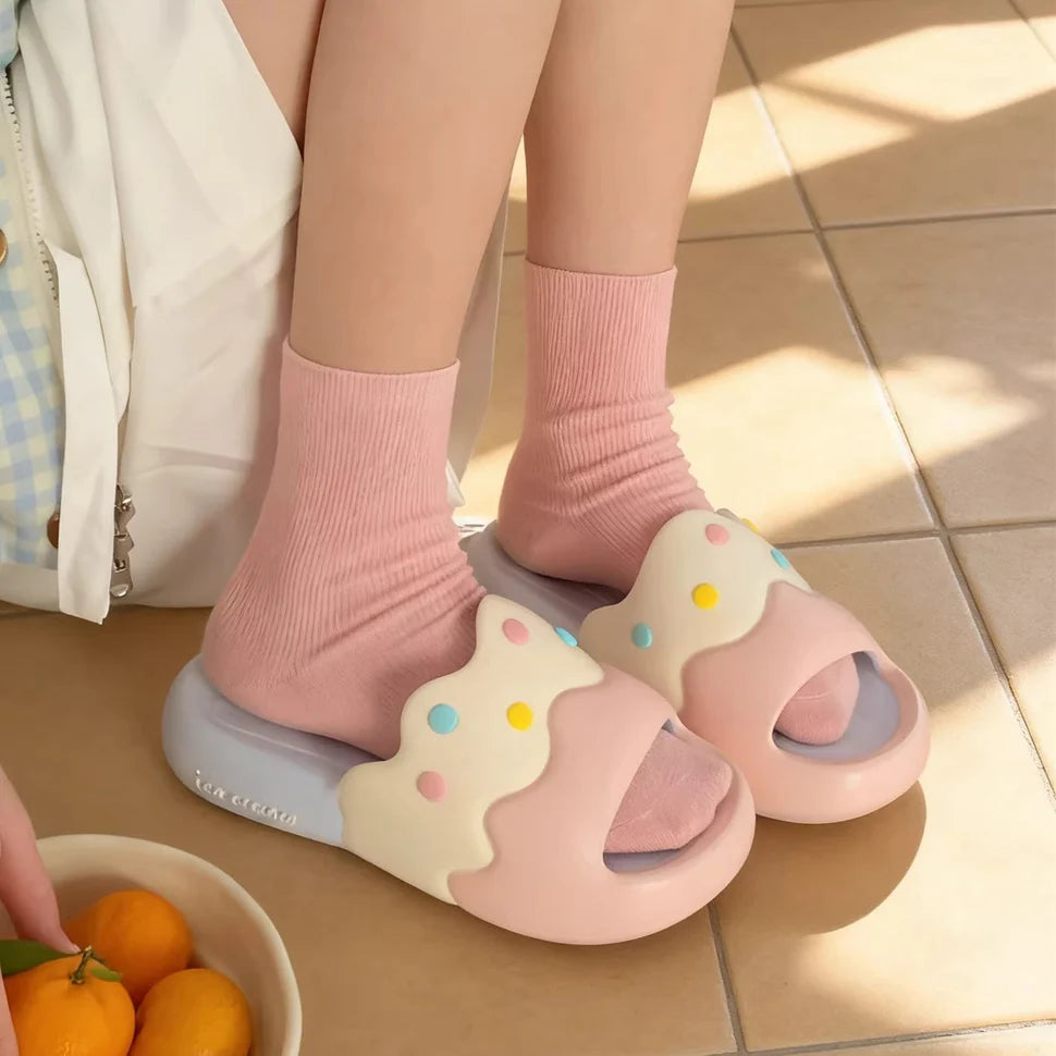 Claquettes Glace Femme Été Bochausson vue de dessus