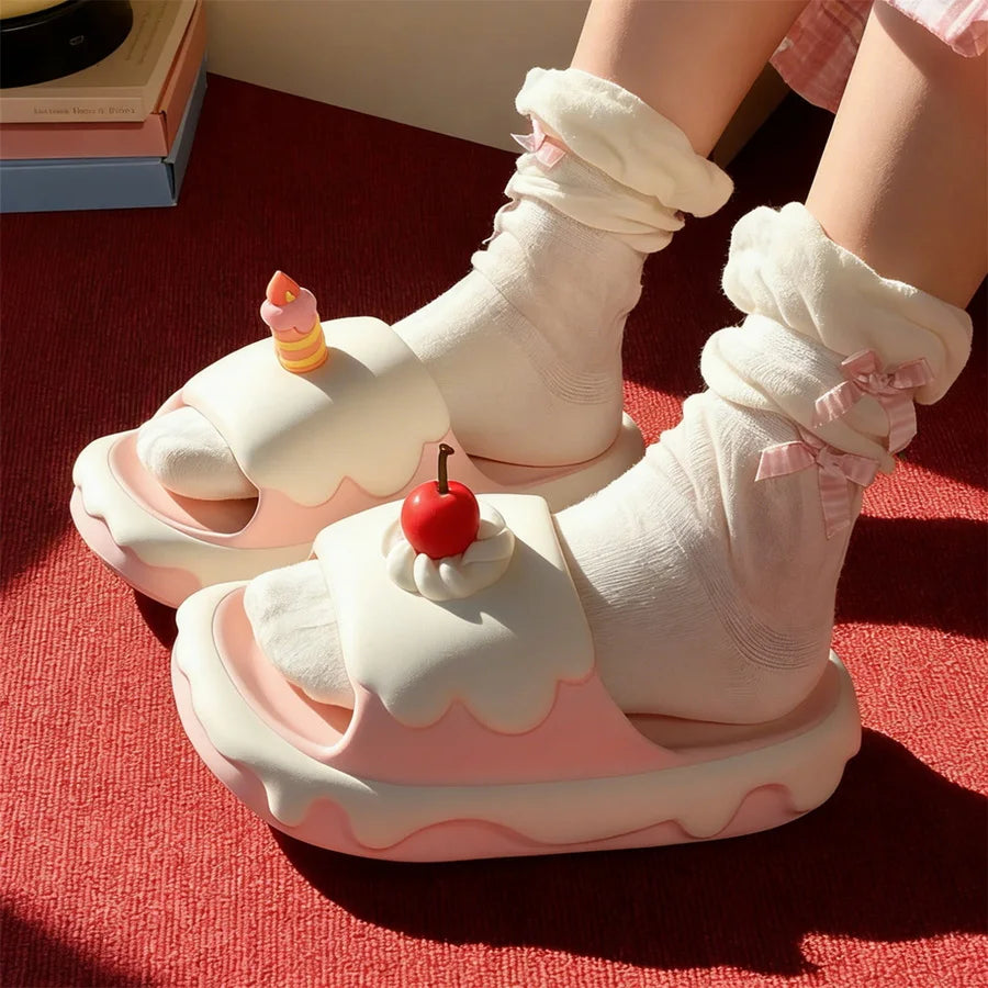Claquettes Glace Gâteau Femme Bochausson vue de dessus