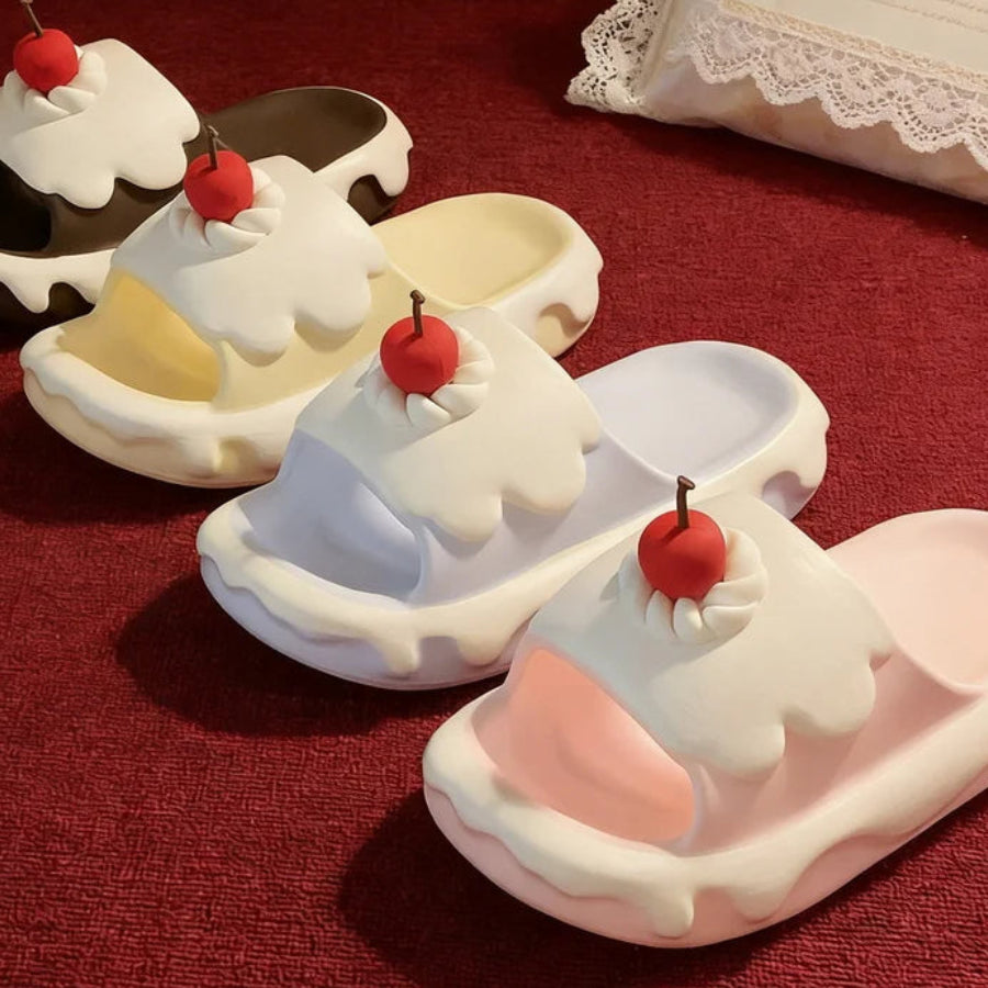 Claquettes Glace Gâteau Femme Bochausson mise en scene