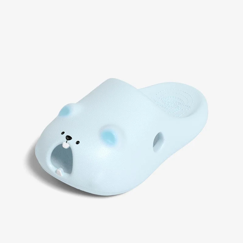 Claquettes Marmotte Plage Bochausson vue de face