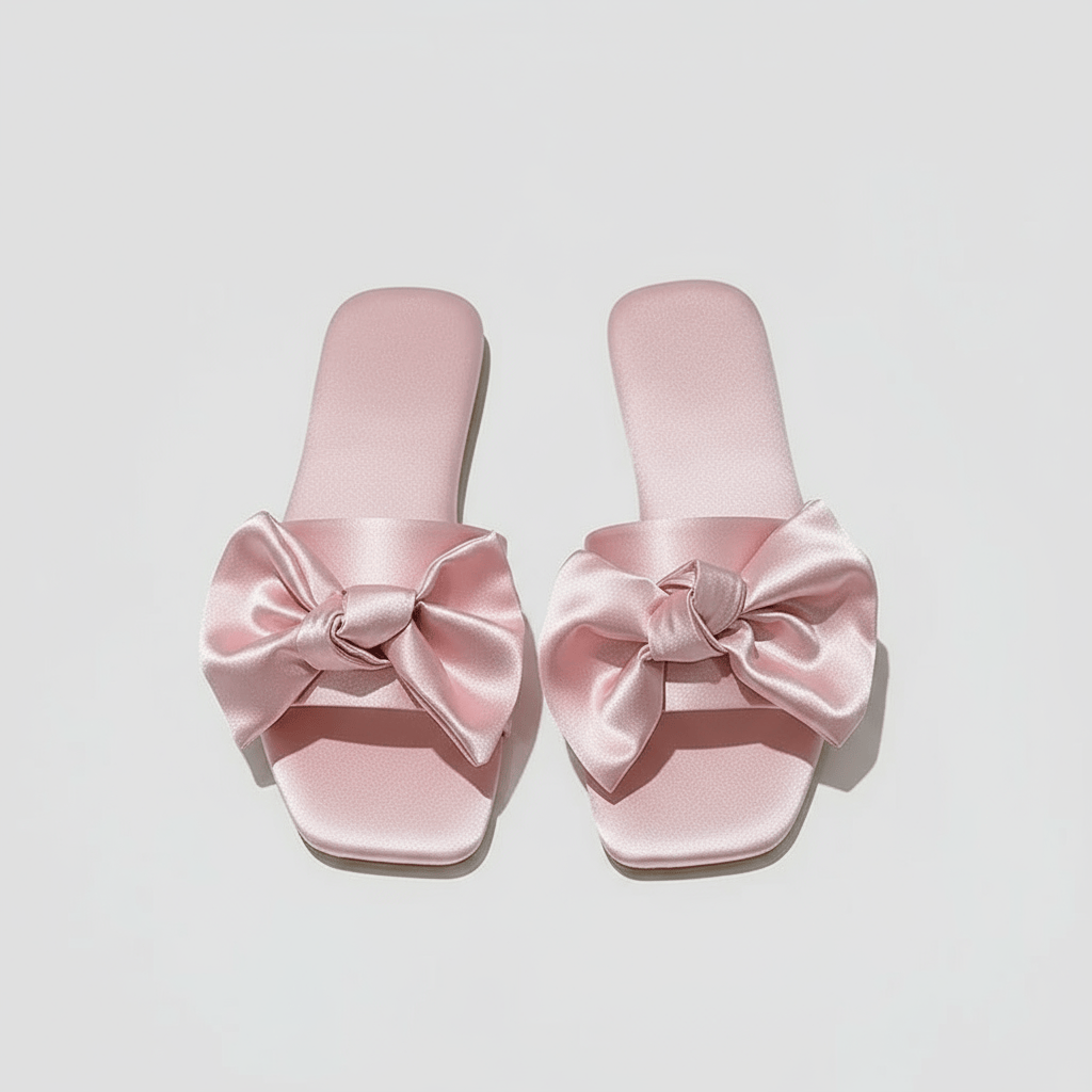 Claquettes Noeud en Satin pour Femme