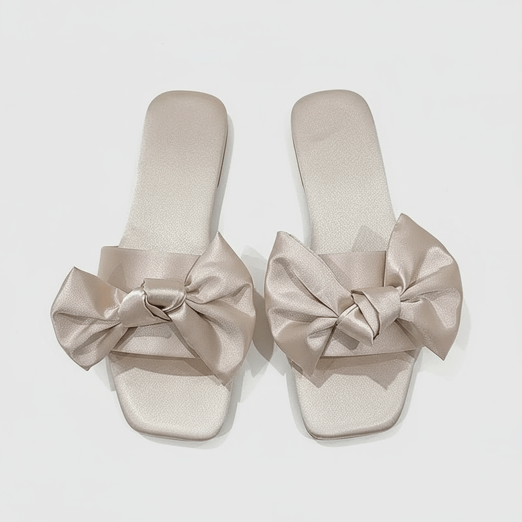 Claquettes Noeud en Satin pour Femme