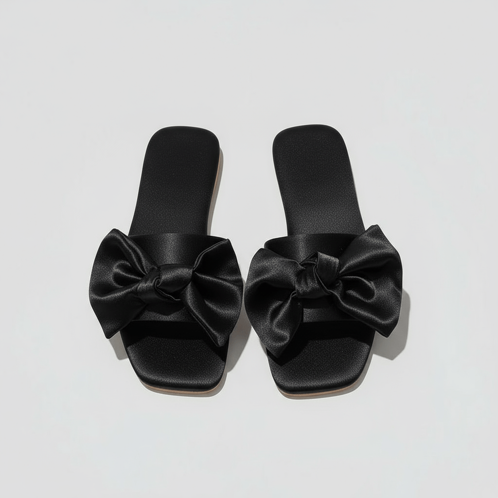 Claquettes Noeud en Satin pour Femme