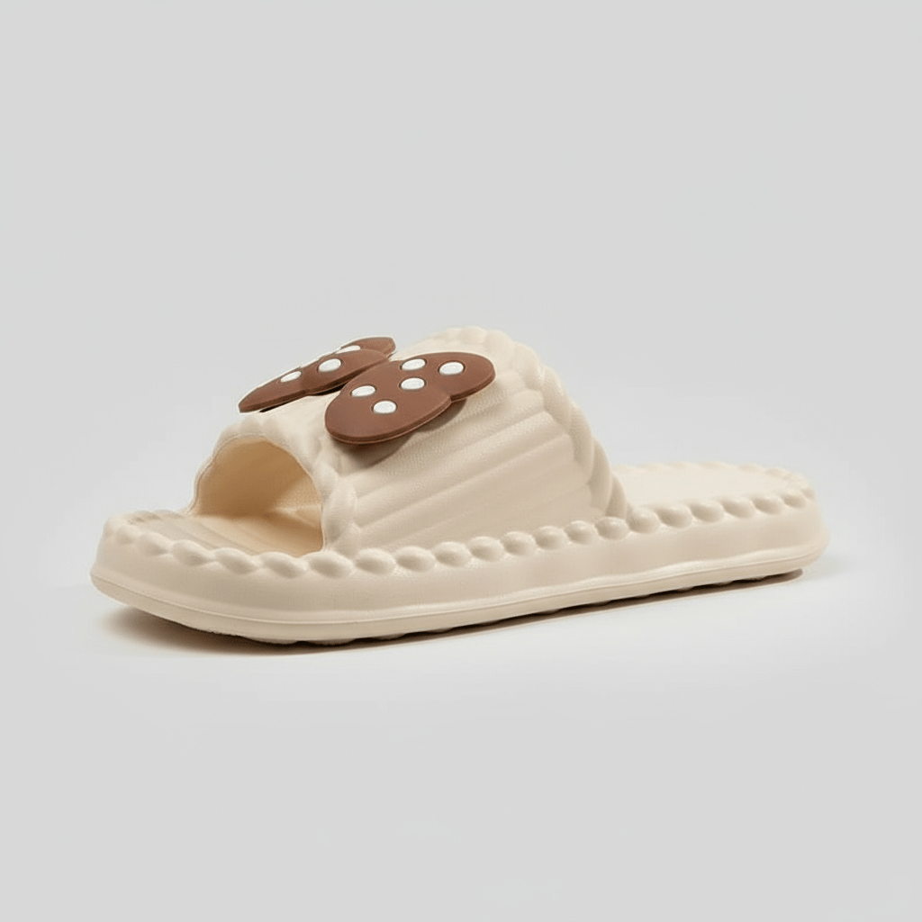 Claquettes Noeud pour Femme Beige / 34-35