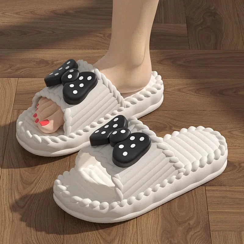 Claquettes Noeud pour Femme Blanc / 34-35