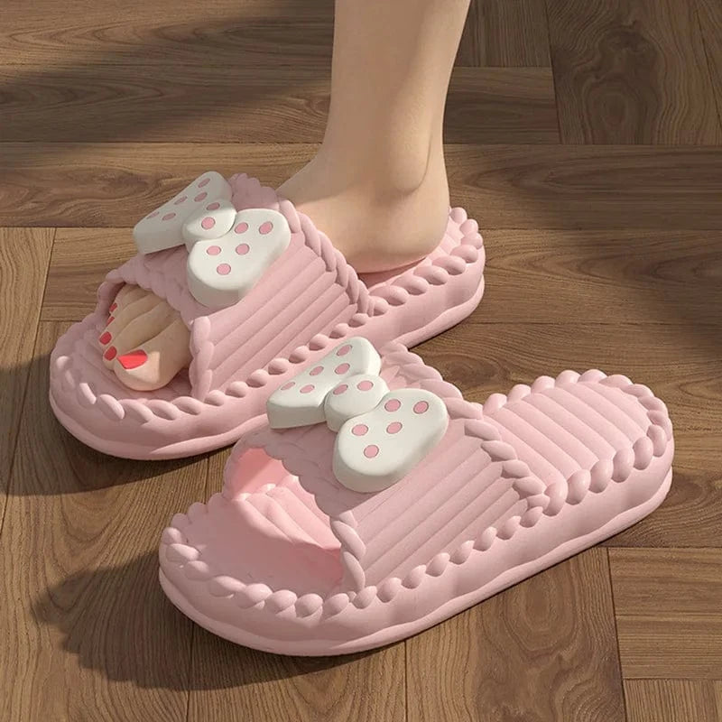 Claquettes Noeud pour Femme Rose / 34-35