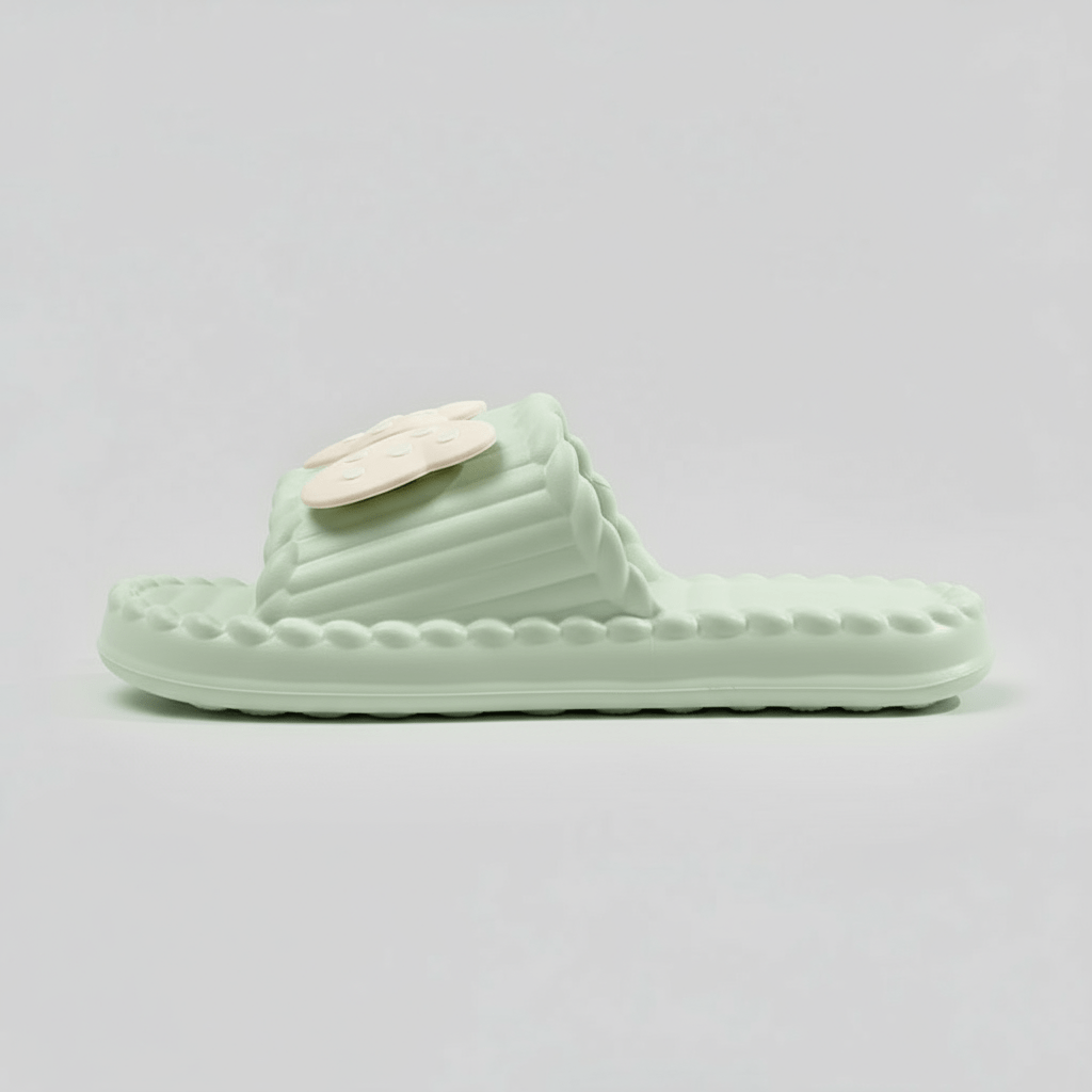 Claquettes Noeud pour Femme Vert clair / 34-35