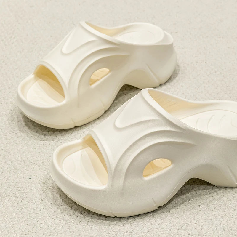 Claquettes Plateformes Femme Bochausson vue de cote