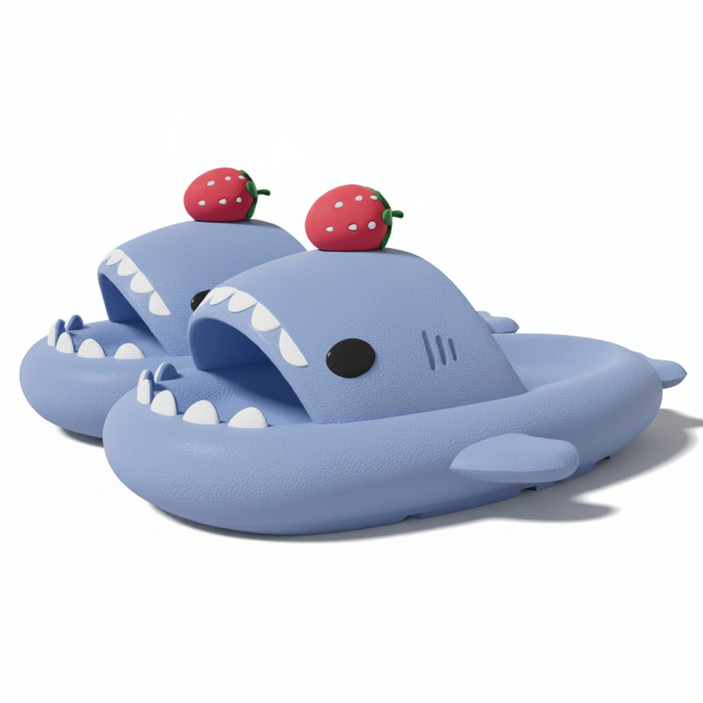 Claquettes Requin Femme Plage Bochausson mise en scene