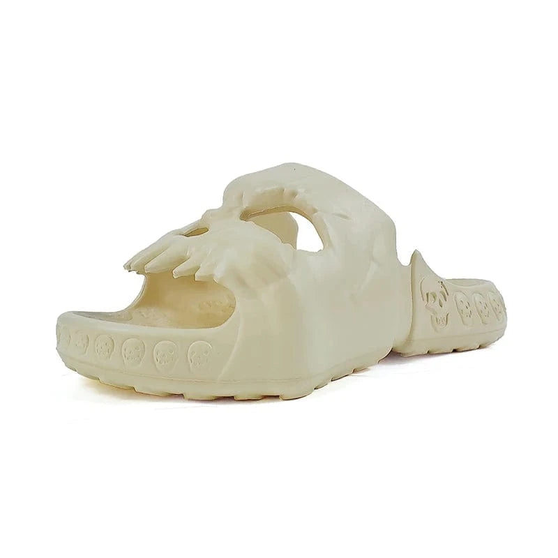 Claquettes Tête de Mort Écru / 40-41