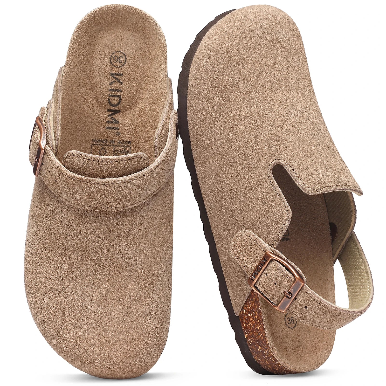 Mules Sabots Cuir Femme Bochausson vue de profil