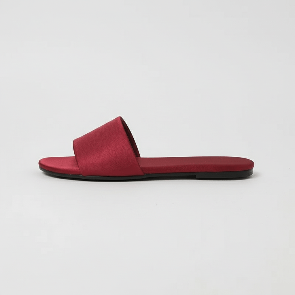 Mules en Satin pour Femme Rouge foncé / 34-35