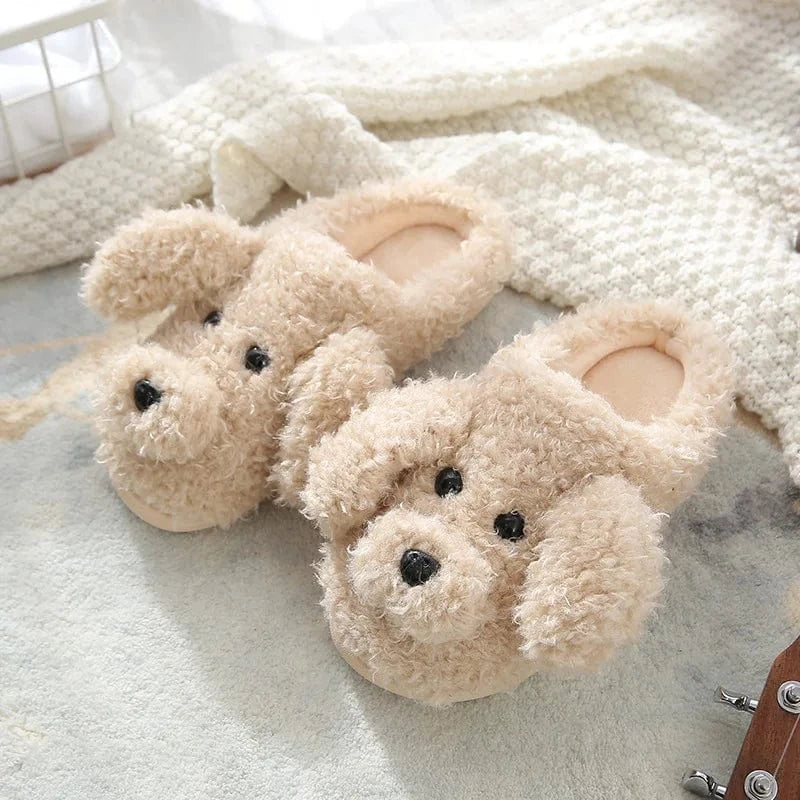 Pantoufle Chien pour Femme Beige / 34-35