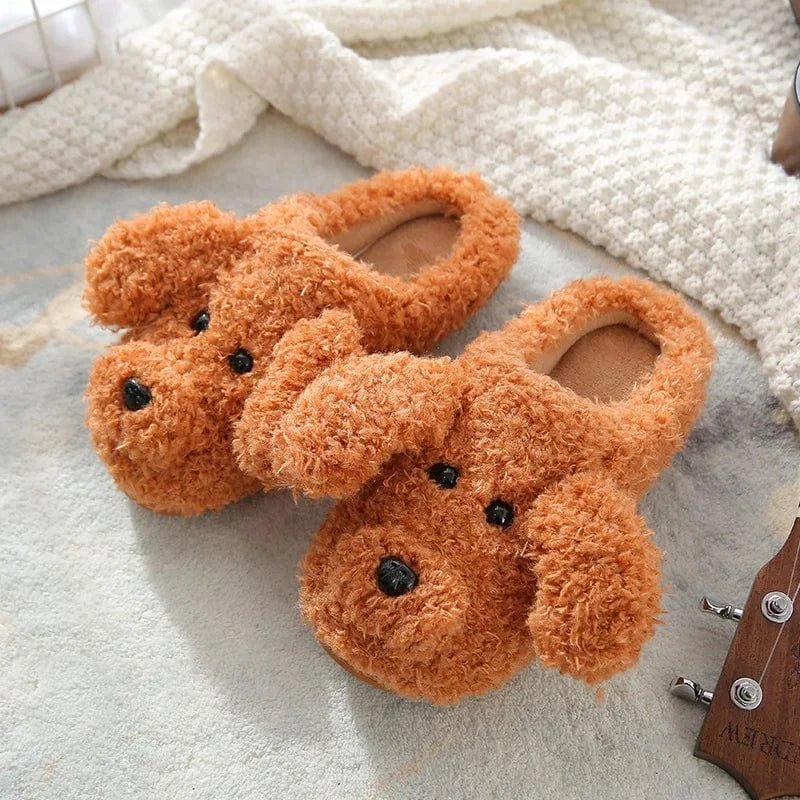 Pantoufle Chien pour Femme Camel / 34-35