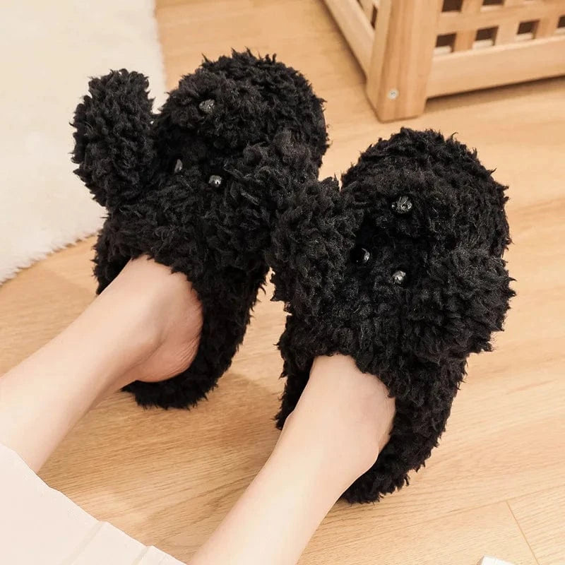 Pantoufle Chien pour Femme Noir / 34-35